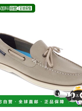 自营 Dockers男式Darnell真皮连衣裙休闲拖鞋-浅灰色 美国奥莱直