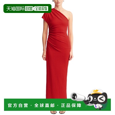 自营Shona Joy Beau Asymmetrical Midi Dress - red 美国奥莱直