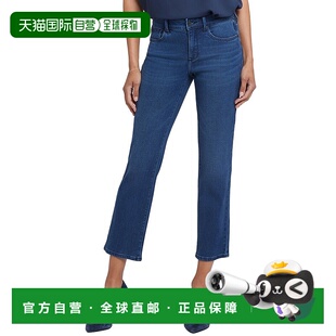 美国奥莱直发直筒裤 自营NYDJ 蓝色 Ibiza蓝色直筒牛仔裤 Marilyn