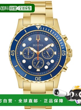 自营Bulova Men's Classic 44mm Quartz Watch - gold 美国奥莱直