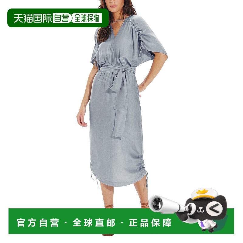 自营 ViX Ciara 细节中长连衣裙 - 蓝色 美国奥莱直发