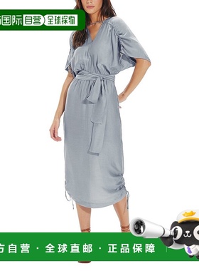 自营 ViX Ciara 细节中长连衣裙 - 蓝色 美国奥莱直发