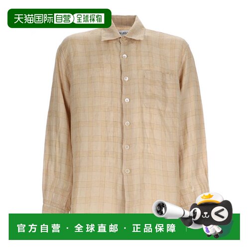 自营our legacyNeutrals Checkered Single Pocket Linen Shirt -