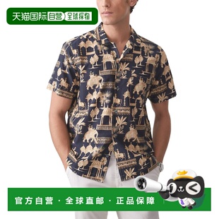 自营J.McLaughlin Irons Woven Shirt - blue 美国奥莱直发