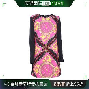 女士 versace 印花短裙牛仔 美国直邮 连衣裙范思哲长袖