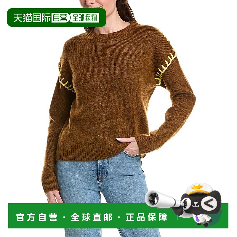 自营English Factory Top Stitch Sweater - brown 美国奥莱直发