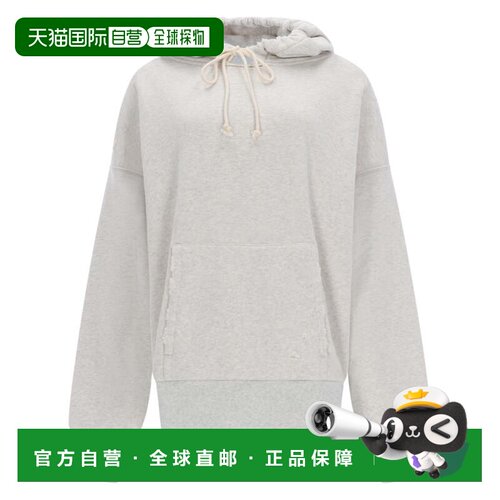 自营golden goose星星棉Heathered大连帽衫-白色 美国奥莱直发