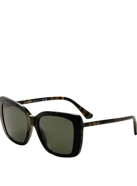 自营Burberry Women's 54mm Checker Green Sunglasses - checker