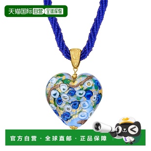 自营 Ross-Simons 18 克拉金意大利多彩穆拉诺心形吊坠项链 20 英