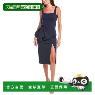 蓝色 Peplum腰迷笛连衣裙 美国奥莱直发 Mattox 自营Aidan