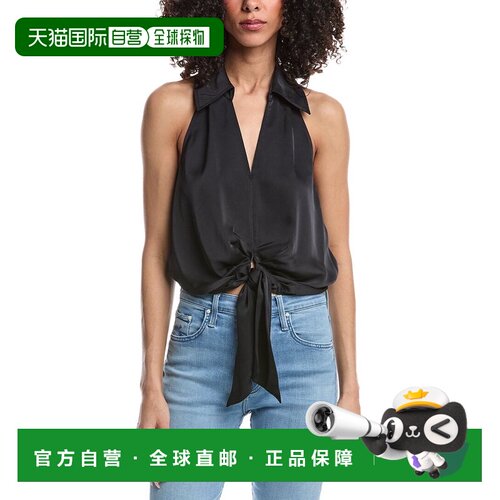 自营Ramy Brook Lucinda Top - black 美国奥莱直发挂脖露背上衣