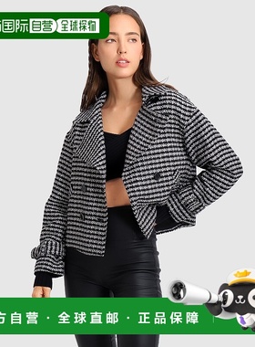 自营 belle & bloomPower Over Me粗花呢夹克-黑色/白色 美国奥莱