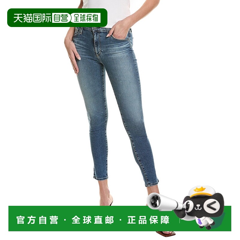 自营AG Jeans Farrah Spiritual 高腰紧身九分裤 - 蓝色 美国奥莱