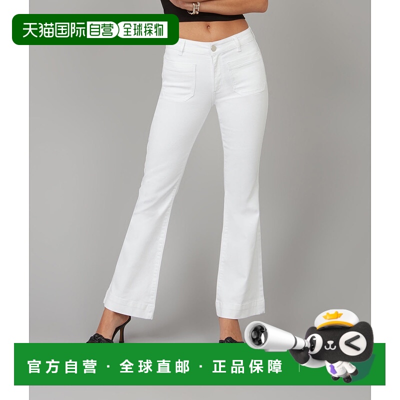 自营 lola jeans女式 ALICE-WHT 高腰喇叭牛仔裤 - 白色 美国奥莱