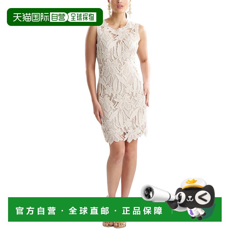 自营natoriNovatori钩针蕾丝紧身连衣裙-粉红色 美国奥莱直发