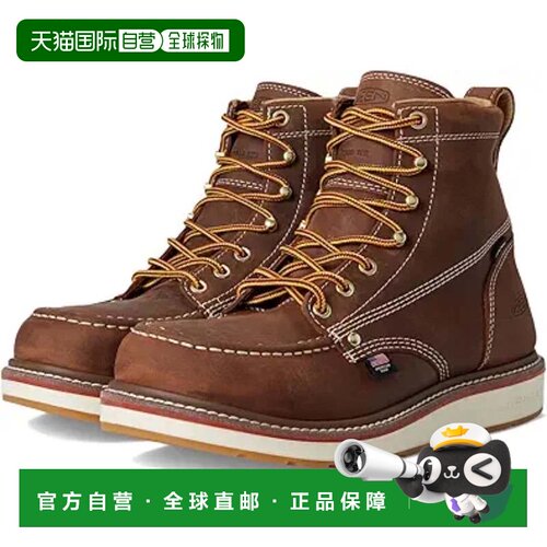 自营Keen Utility Liberty 6英寸Mens2E棕色皮革防水工作靴ZOGG34