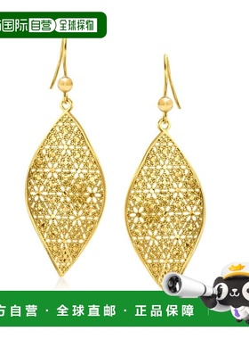 自营Ross-Simons Italian 18kt Gold Over Sterling Twisted Flor