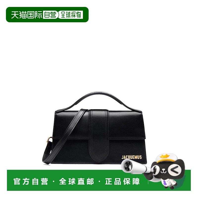 自营jacquemusLe Grand Bambino Leather Bag - Gold Logo - blac