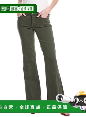 自营 7 For All Mankind Dojo Army喇叭裤牛仔裤-绿色 美国奥莱直