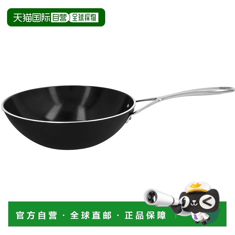 自营 Demeyere AluPro 陶瓷 12 英寸铝制不粘炒锅 - 黑色 美国奥