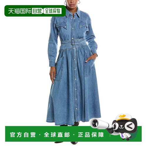 自营MOTHER The Gallop衬衣连衣裙-蓝色 美国奥莱直发