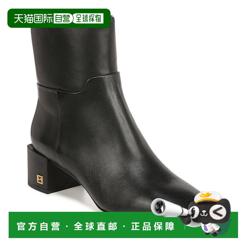 自营 Franco Sarto Flexa Fabi皮革短靴-黑色 美国奥莱直发
