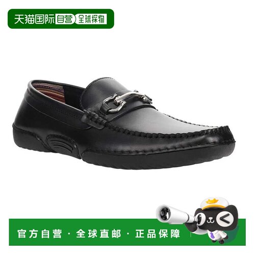 自营Men's Stacy Adams Delano Loafers Black Moc Toe Dress Sho