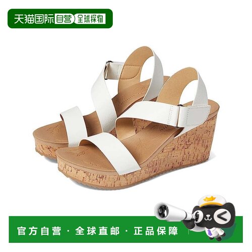自营CL By Laundry Kingly凉鞋女式白色圆头坡跟JOBB578-白色 美