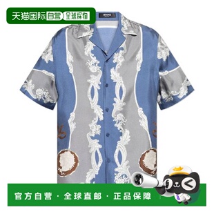 Print Silk met Medusa blue Cameo stone 自营Versace Shirt