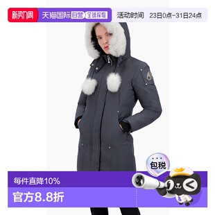 小剪刀保暖防风 派克毛领羽绒服大衣 Moose Knuckles女士毛球款