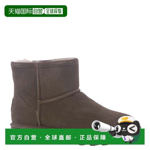 自营Bearpaw Alyssa靴子女式蘑菇绒面舒适羊毛衬里脚踝JOBB1183-