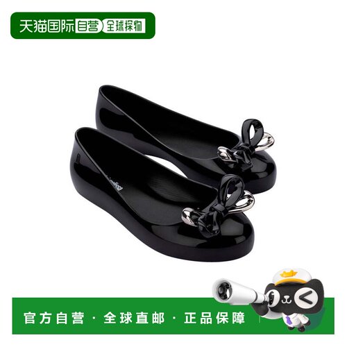 自营Mini Melissa Sweet Love Glam Kids Ballerina Flat - blac