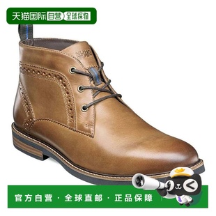 自营Nunn Bush Ozark Boots Brown Leather Plain Toe Ankle Chuk