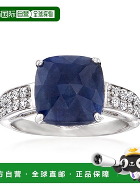 自营 ross-simons 罗斯-西蒙斯蓝宝石和 . 925 纯银白色托帕石戒