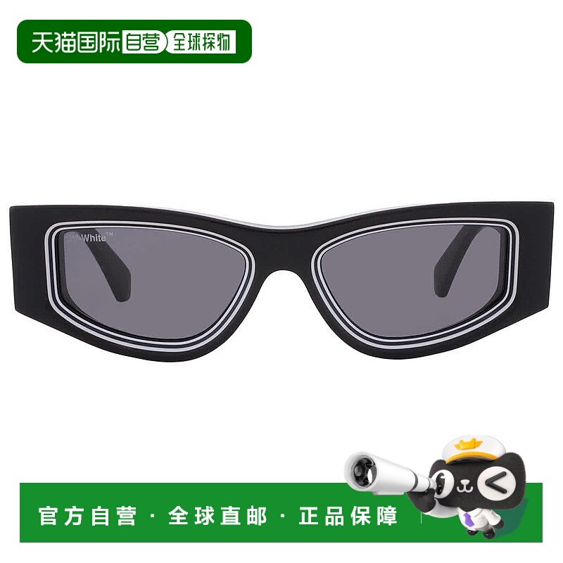 自营Off-White Andy Dark Grey Irregular Unisex Sunglasses OER