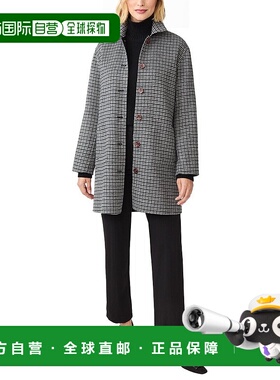 自营 J.McLaughlin Frade羊毛混纺大衣-黑色 美国奥莱直发