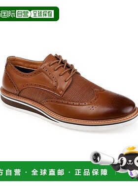 自营vance co.Warrick 男式仿皮办公牛津鞋 - 棕色 美国奥莱直发
