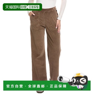 美国奥莱直发休闲裤 棕褐色 Perse柔软灯芯绒拼接长裤 自营James
