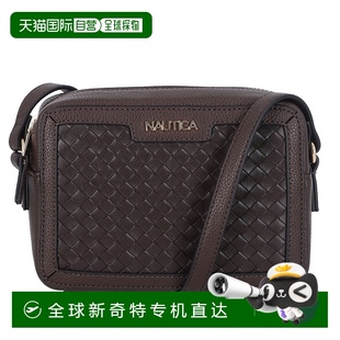 美国奥莱直发 自营 Nautica女式 编织相机斜挎包 椰子荷包