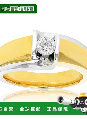 自营vir jewels1/2 克拉男士钻石订婚戒指 18K 黄金和铂金 - 白色