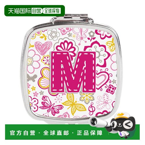 自营Carolines Treasures CJ2005-MSCM 字母 M 花蝴蝶粉色小正品