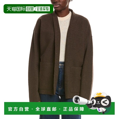 自营EILEEN FISHER High Collar Wool Jacket - brown 美国奥莱直