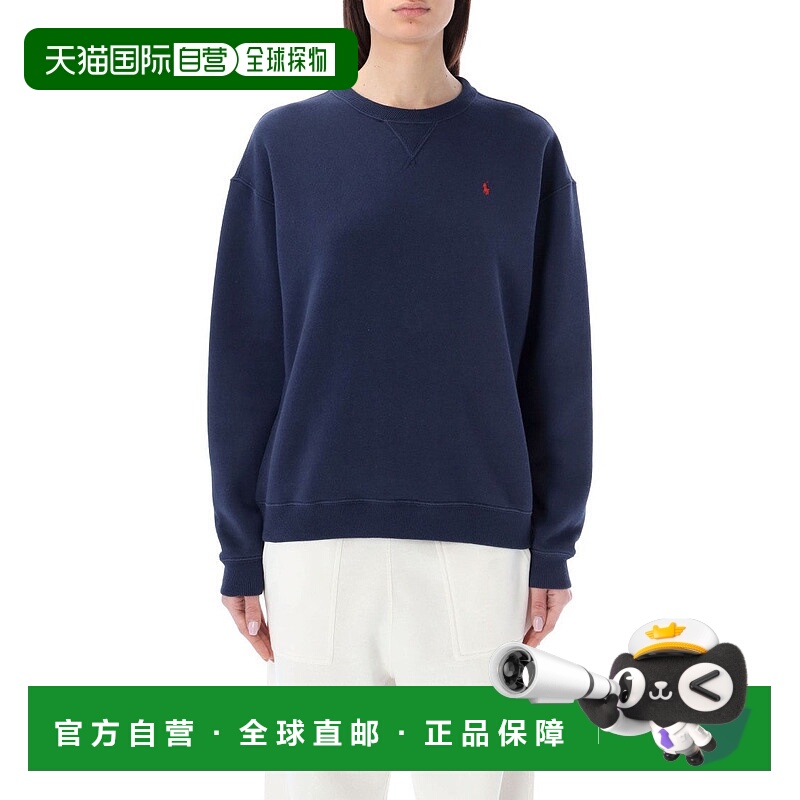 自营polo ralph laurenCrew Neck Fleece Sweatshirt - black 美