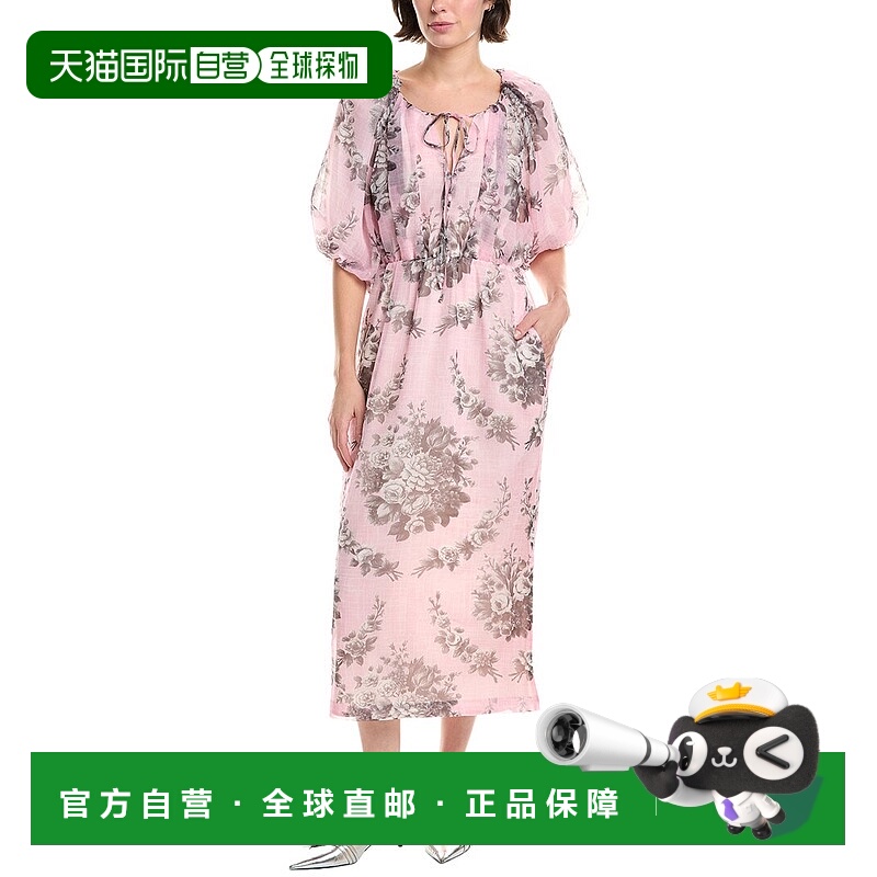 自营Rebecca Taylor碎花迷笛连衣裙-粉红色 美国奥莱直发