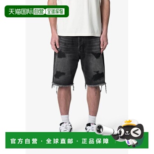 1h可退 【美国直邮】mnml|宽松破洞牛仔短裤 - 水洗黑百搭舒适显