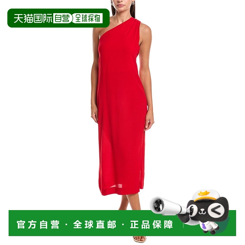 自营 haight安吉丽娜亚麻混纺连衣裙-红色 【美国奥莱】直发