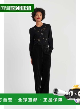 自营chinti & parkerBlack Laura Whitmore Velvet Trousers - bl