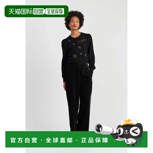 自营chinti & parkerBlack Laura Whitmore Velvet Trousers - bl