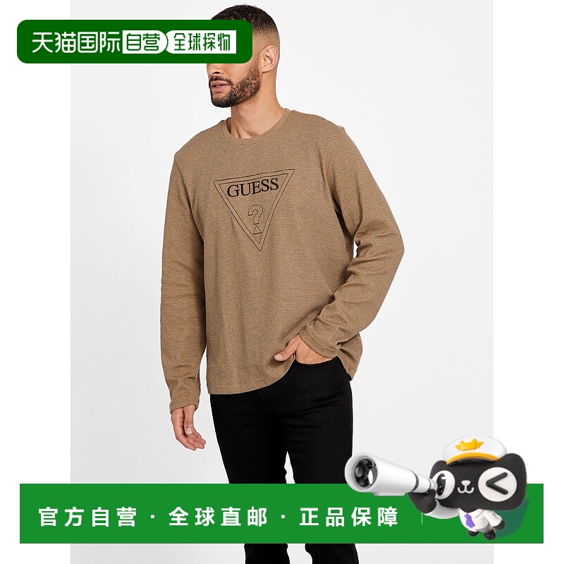 自营guessTomas Crewneck - toasted taupe 美国奥莱直发