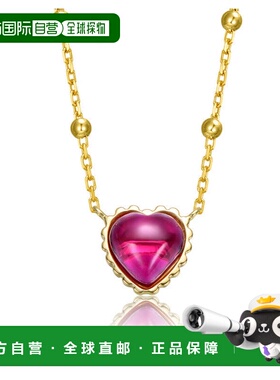 自营geneviveSterling Silver 14k Gold Plated with Ruby Red He
